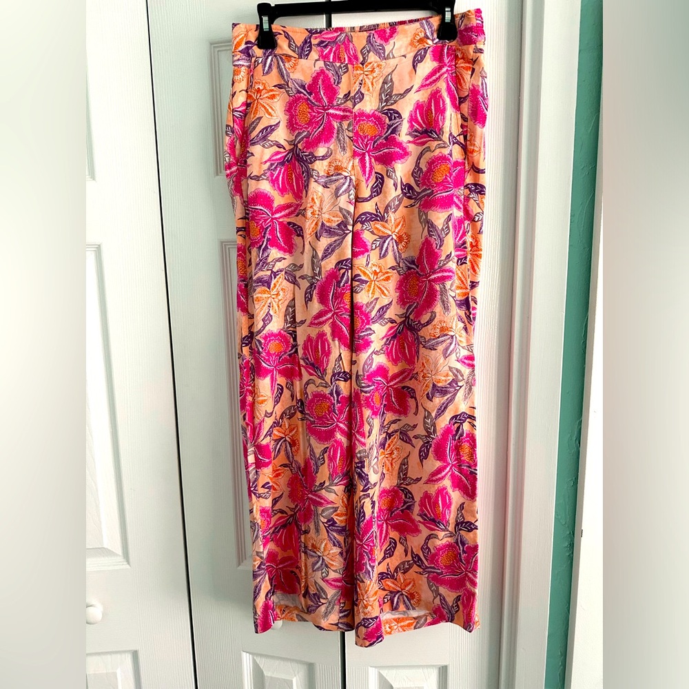 Old Navy tropical palazzo pants size medium